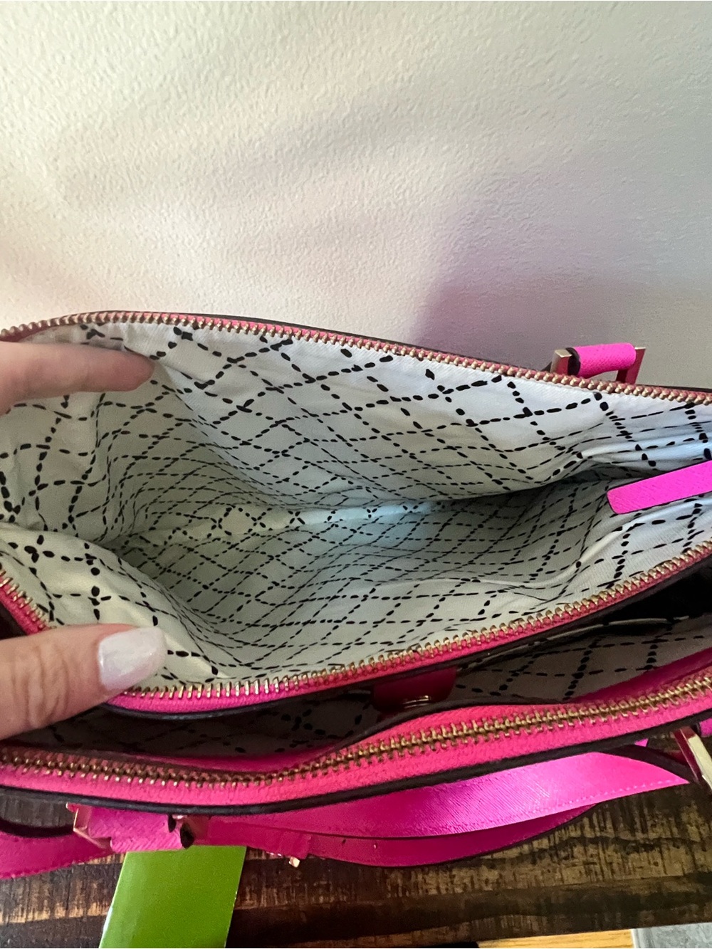 Kate Spade Vibrant Pink Structured Satchel with Removable Strap - Picture 9 of 16